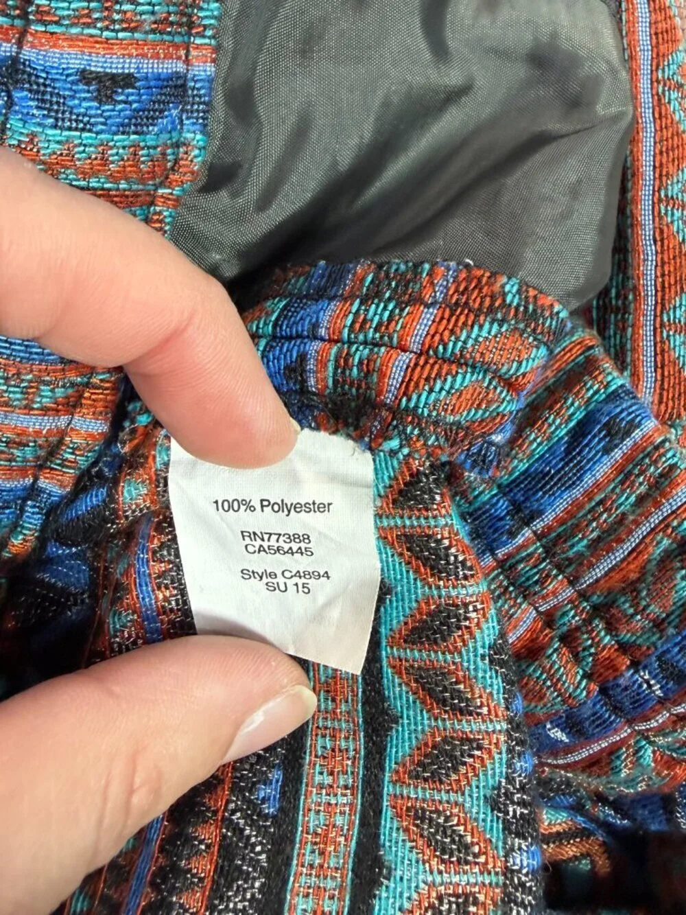 J.Crew Tribal Geometric Jacquard Shorts Blue Orange Size 10